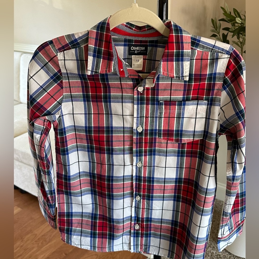 OshKosh B'gosh Red Plaid Kids Shirt